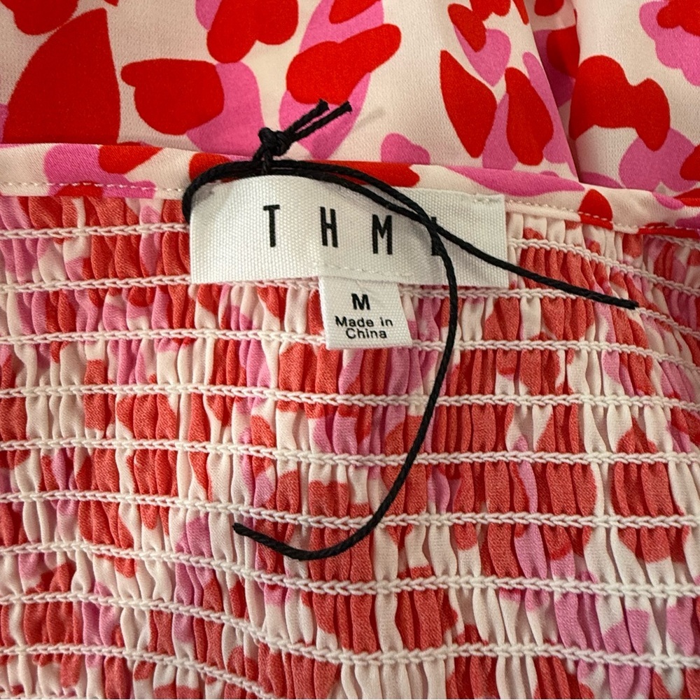 Thml Red Multi Color Blouse Size Medium Nwot - image 5